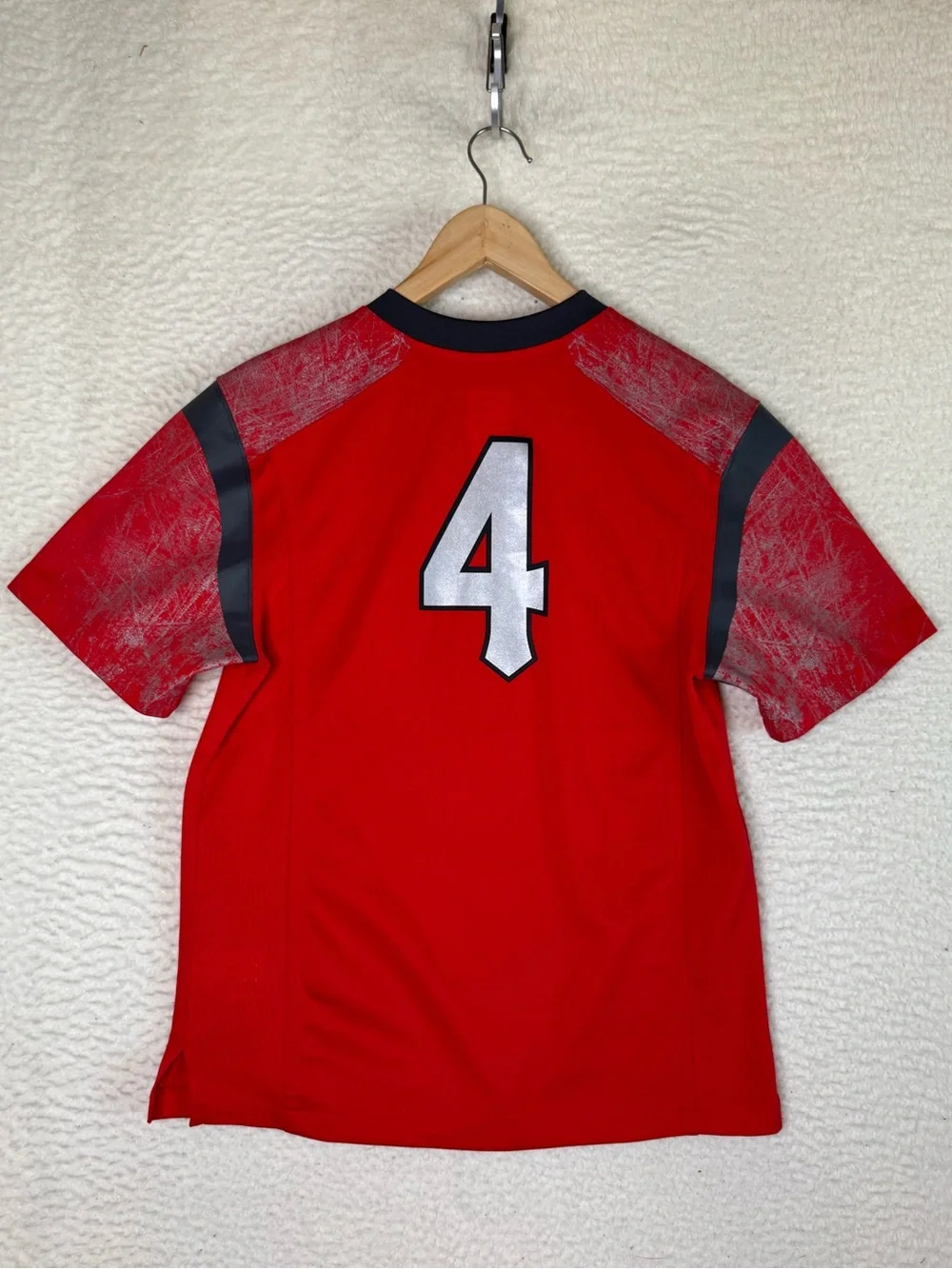 Nike Team Rutgers Scarlet Knights #4 Football Jersey Youth Size Large Red